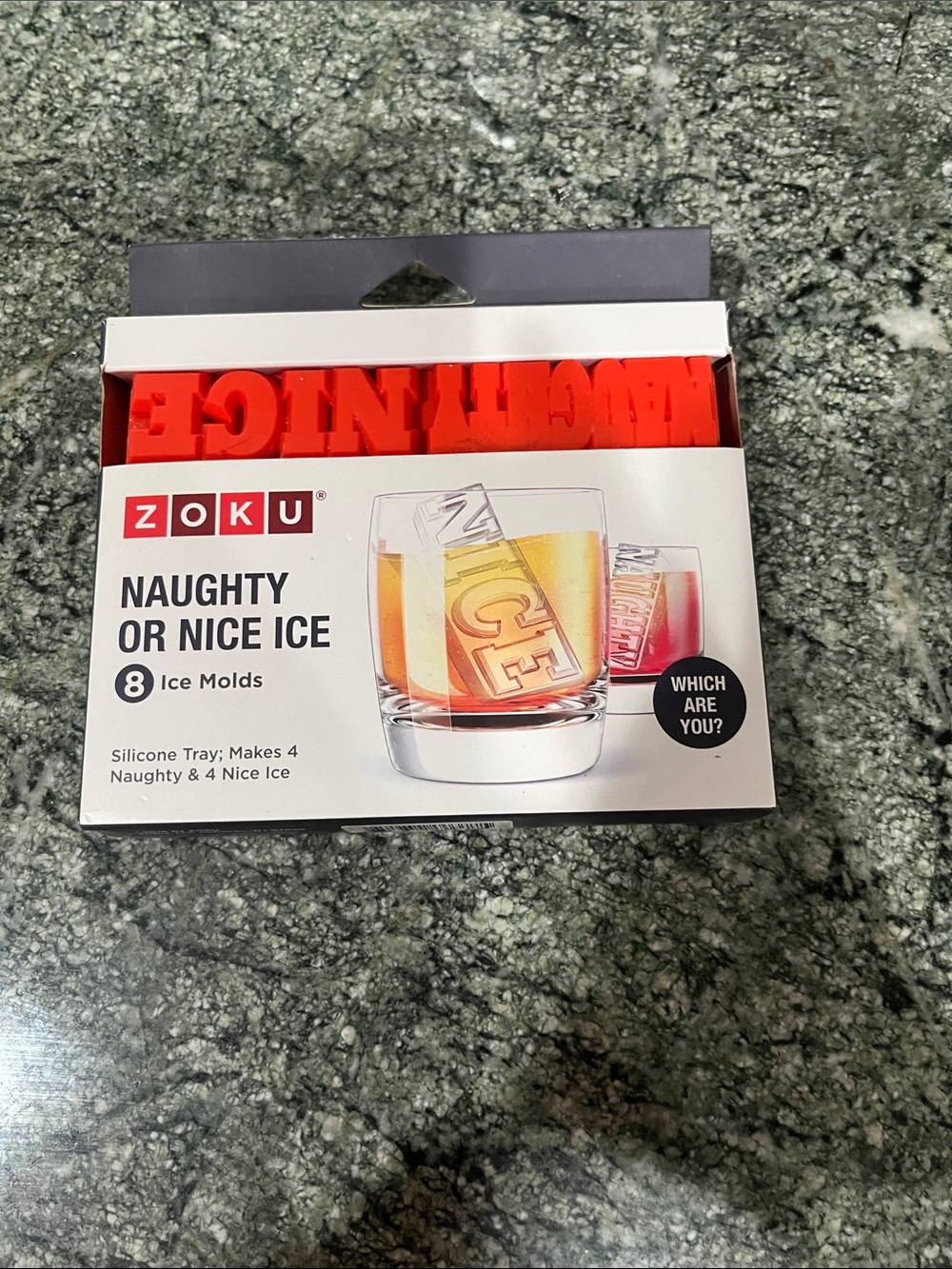 Zoku Naughty or Nice Ice Molds - Red Silicone Letter Ice Tray